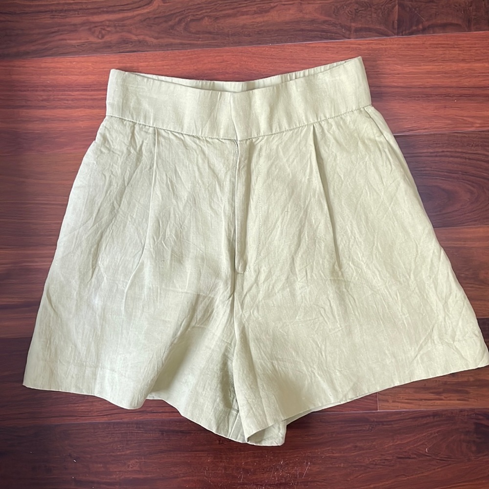 Zara green shorts